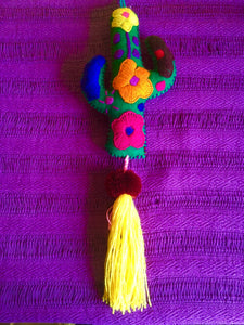 Hand-Embroidered Felt Cactus