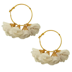 Flower Hoop Earrings