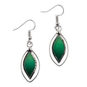 Green Leaf Earrings