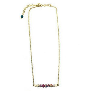Kantha Horizontal Bar Necklace