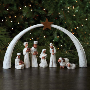 Whitewashed Albizia Nativity