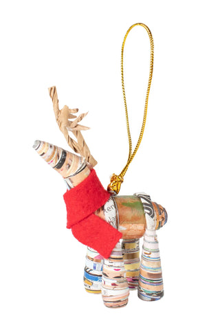 Stripy Reindeer Ornament