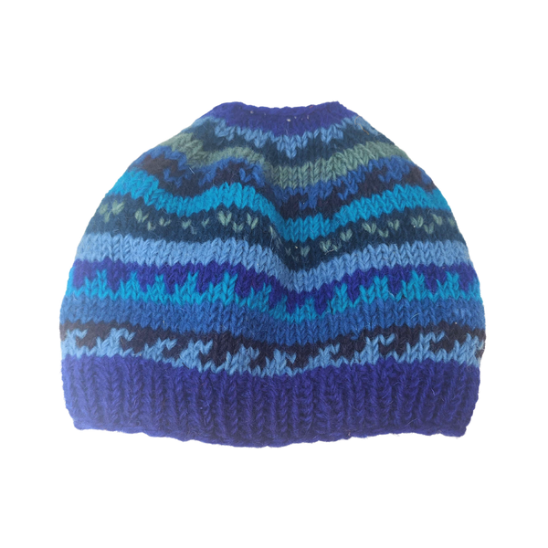 Wool Knit Ponytail Hat