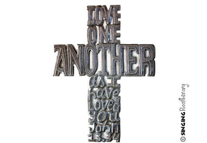 Word Art Cross: Love One Another