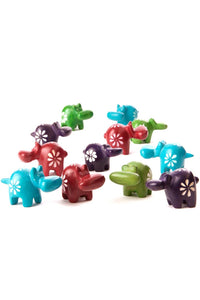 Rainbows & Flowers Miniature Hippos