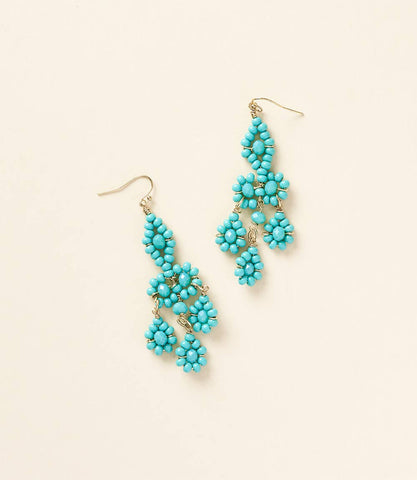Jatasya Beaded Dangle Earrings - Turquoise
