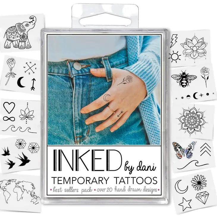 INKED by Dani Temporary Tattoo Pack