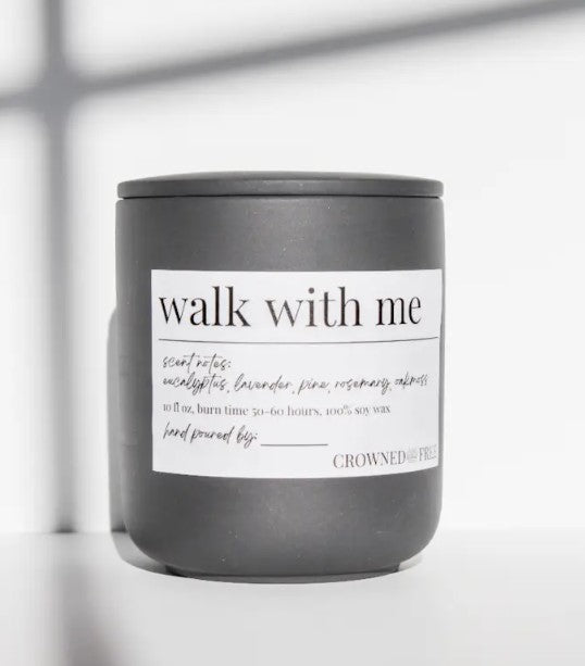 Walk With Me Candle - 10oz - Black - Made by Survivors