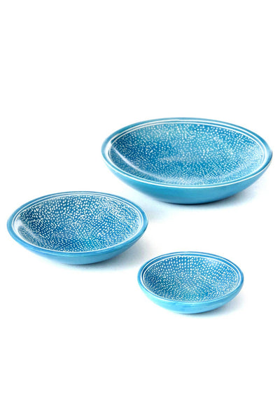 Azure Celestial Decorative Soapstone Bowls