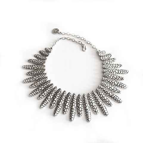 Pulsation Silver Plated Necklace