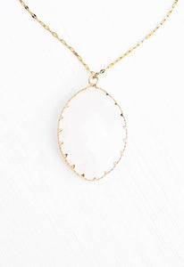 Radiant Light Crystal Necklace in Ivory
