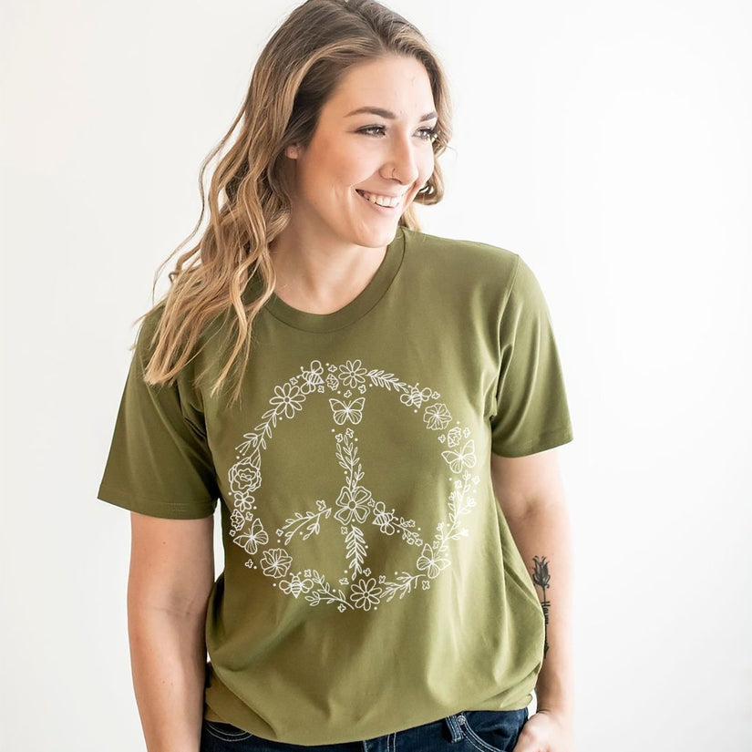 Pollinator Peace Sign T-Shirt