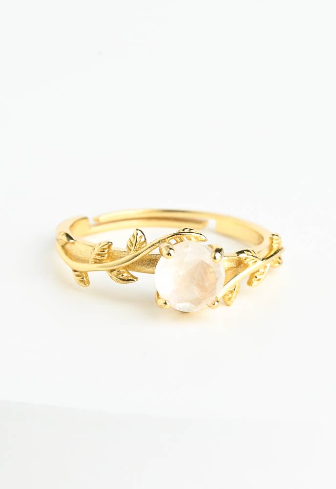 Enchanted Vine Moonstone Ring