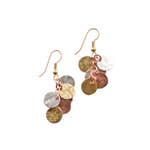 Mixed Metal Cluster Earrings