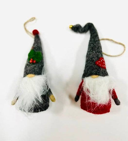 Holiday Ornament Felt Gnome