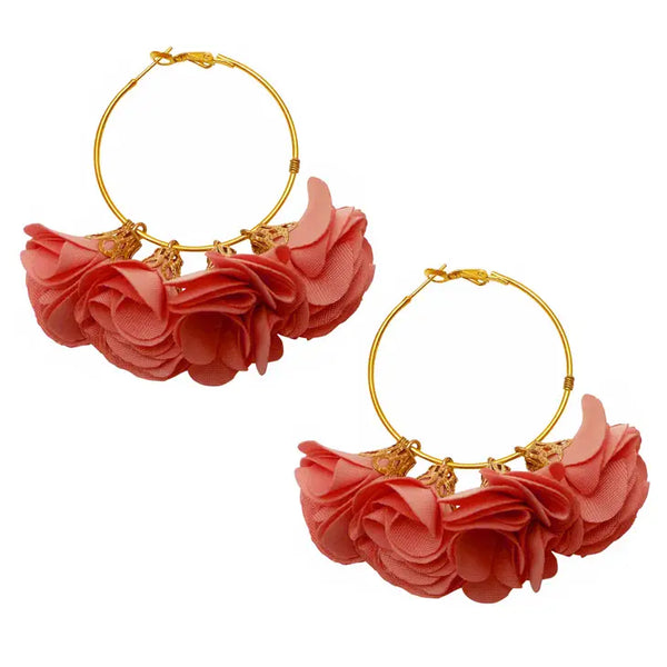 Flower Hoop Earrings