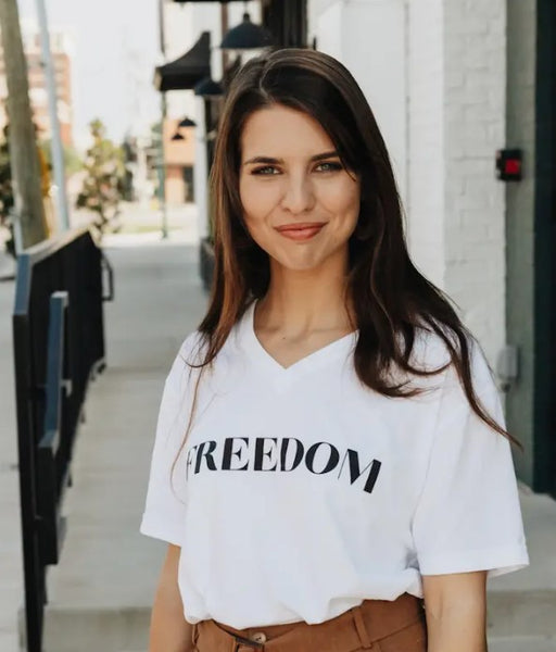 Freedom V Neck T-Shirt
