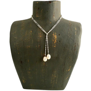 Single Pearl Drop Lariat